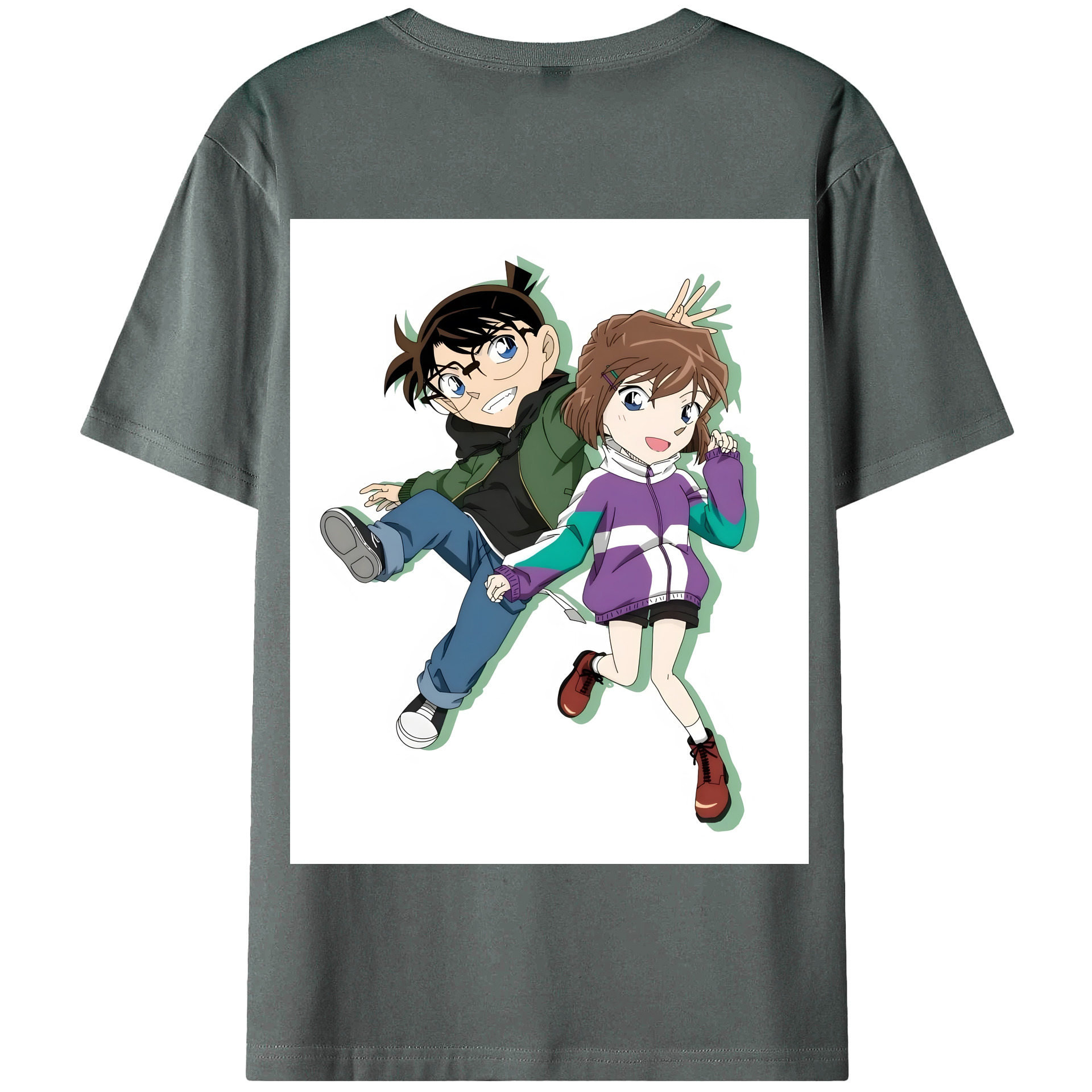 （画像用） 名探偵コナン 灰原 哀 はいばら あい Detective Conan Anita Hailey、Vi Graythorn Haibara Ai 綿100％半袖Tシャツ（背面プリント）